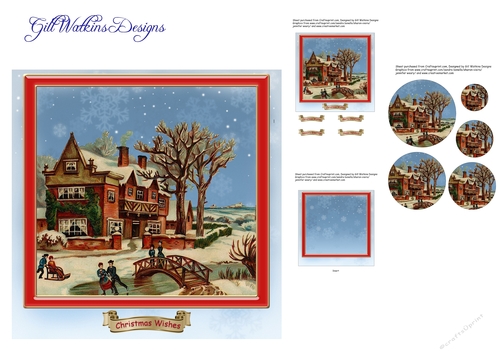 Fun in the Snow Pyramage Card