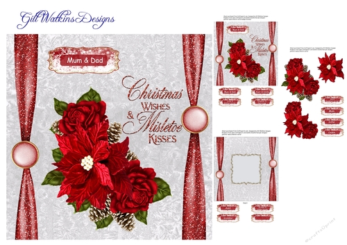 Family Sentiments Mistletoe Kisses