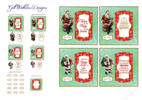 Christmas Quotes Family Tags Set