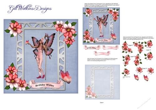 Red Flower Fairy Birthday