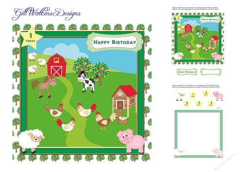 Cute Farm Birthday Card