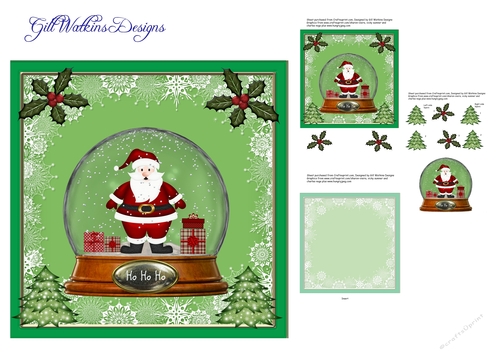 Christmas Globe Santa