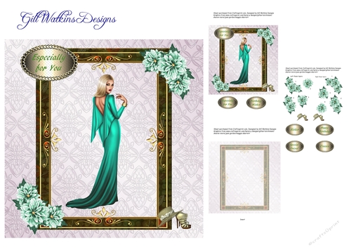 Elegant Lady in Green
