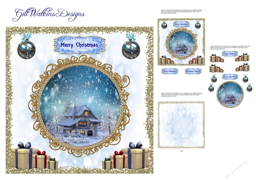 Christmas House in the Snow