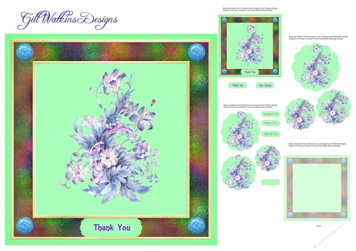 Blue and Green Thank You
