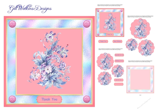 Pink and Blue Thank You