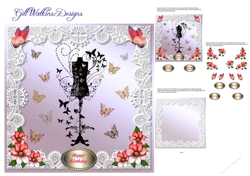 Butterfly and Lace Lilac