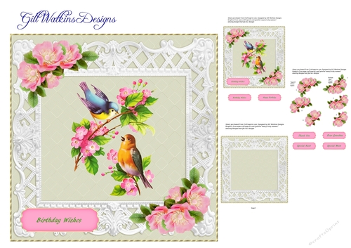 Spring Flowers and Birds Cream