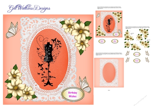 Cream Flowers and Lace