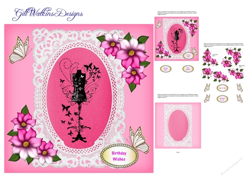 Pink Flowers and Lace