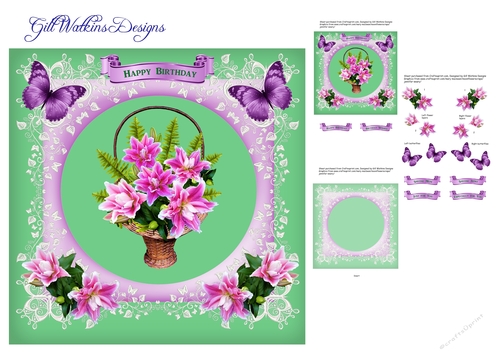 Pink Lily Basket 2