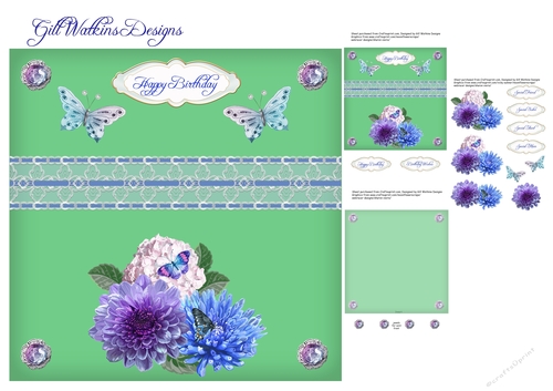 Flowers and Lace Green