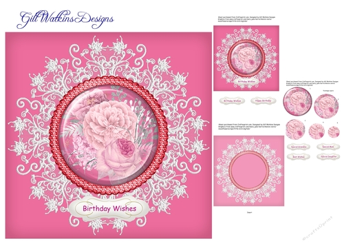 Pink Peony Pyramage Round