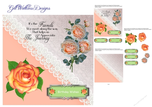 Peach Roses Friendship Quote