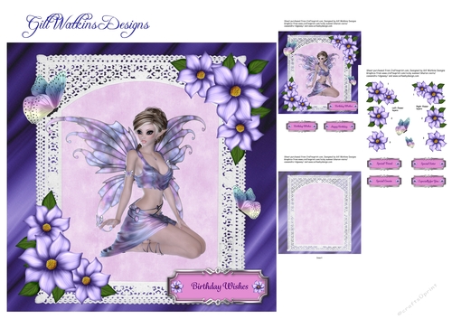 Purple and Lilac Fairy Birthday