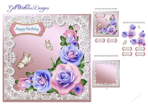Lilac and Pink Roses