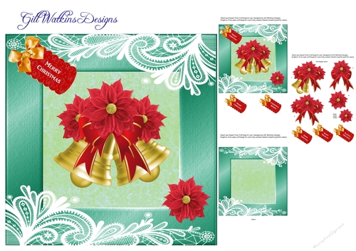Red Poinsettia and Bells