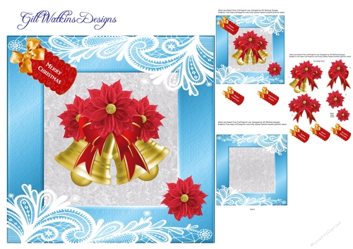 Red Poinsettia and Bells 2