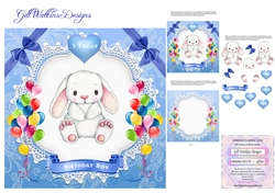 Cute Bunny Birthday Boy 1 - 6
