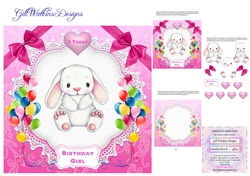 Cute Bunny Birthday Girl 1 - 6