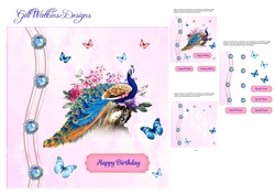 Peacock and Butterflies