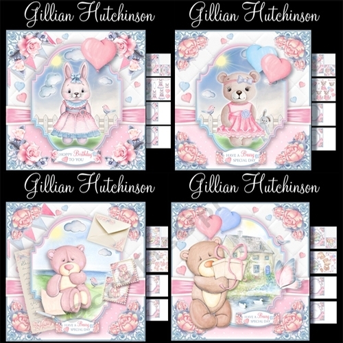 Cute Bunny and Bears Bumper Kit