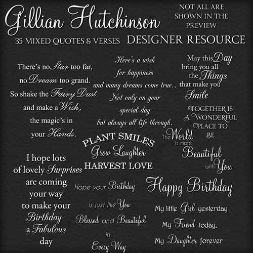 DESIGNER RESOURCE Mixed Quotes and Verses