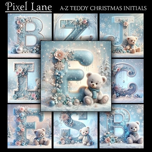 A-Z Christmas Initials (Teddy)