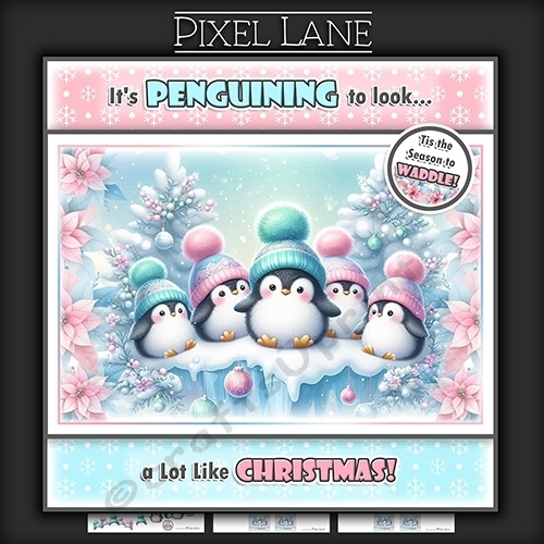 6x6 Its Penguining To Look A Lot Like Christmas! 