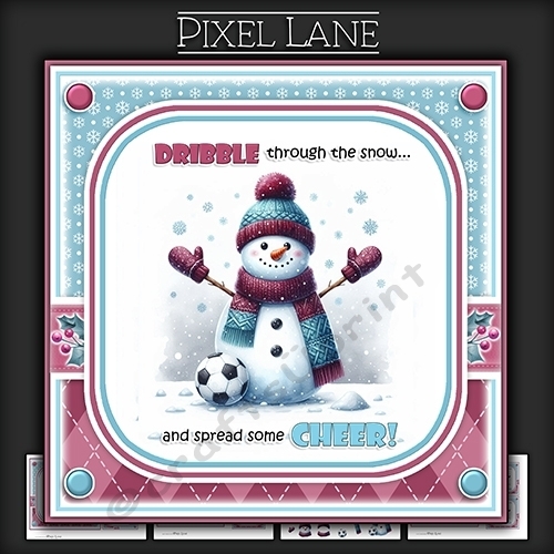 Dribble Through The Snow (Claret and Blue)