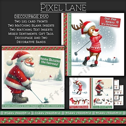 cup1398465_1443 - Decoupage Duo: Time To Sleigh The Fairway!