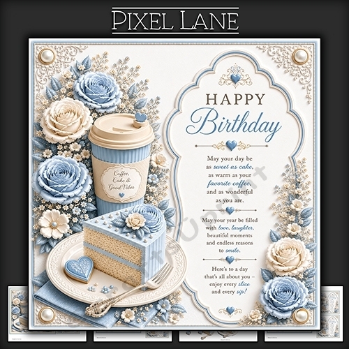 Hope Your Birthday Is As Sweet As Cake! (Blue)