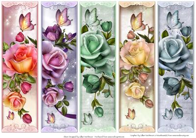 Roses & Butterflly Bookmarks