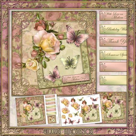 Vintage Roses & Butterflies Mini Kit