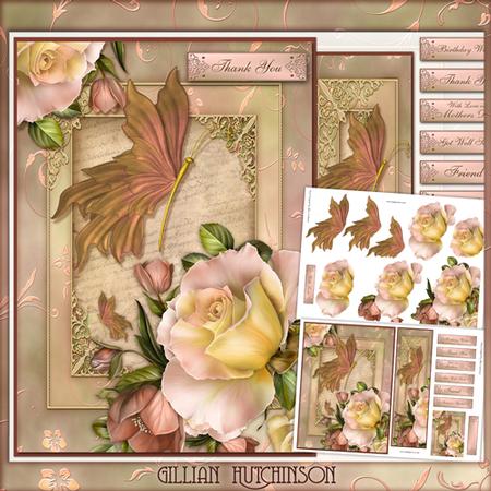 Golden Roses & Butterfly Mini Kit
