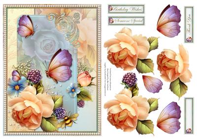 Summer Butterflies & Roses