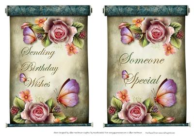 Birthday & Someone Special Rose Scrolls
