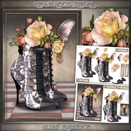 Vintage Boots & Roses Mini Kit