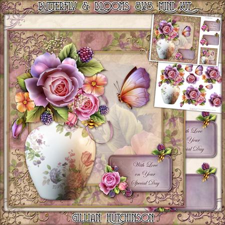 Butterfly & Blooms 8x8 Mini Kit