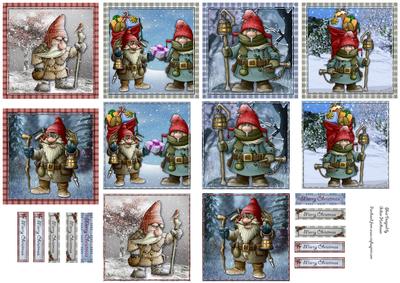 Christmas Gnome 3D Gift Tags