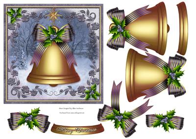 Blue Christmas Bells