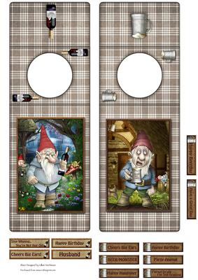 Wine/beer Bottle Gift Tags Drunken Gnomes