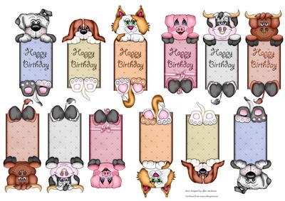12 Mixed Animal Tags