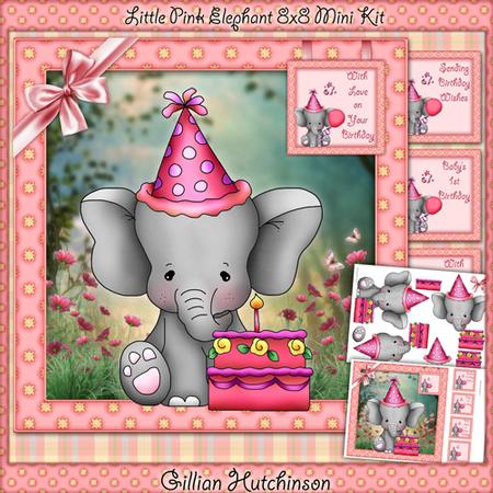Little Pink Elephant 8x8 Mini Kit