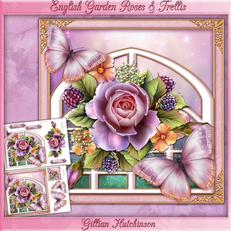 English Garden Roses & Trellis Mini Kit