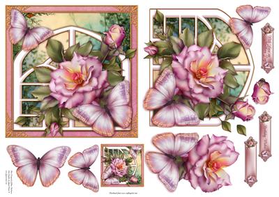 Garden Roses & Trellis