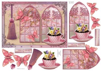 Teacake & Butterlies Double Window