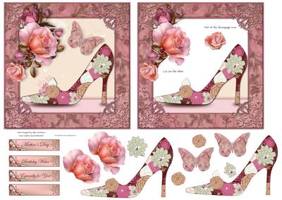 Pink Floral Shoe