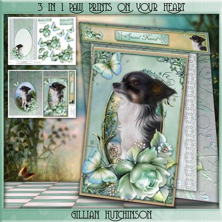 3 in 1 Paw Prints on Your Heart