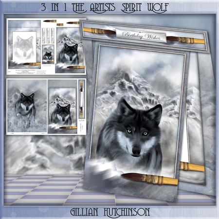 3 in 1 the Artists Spirit Wolf
